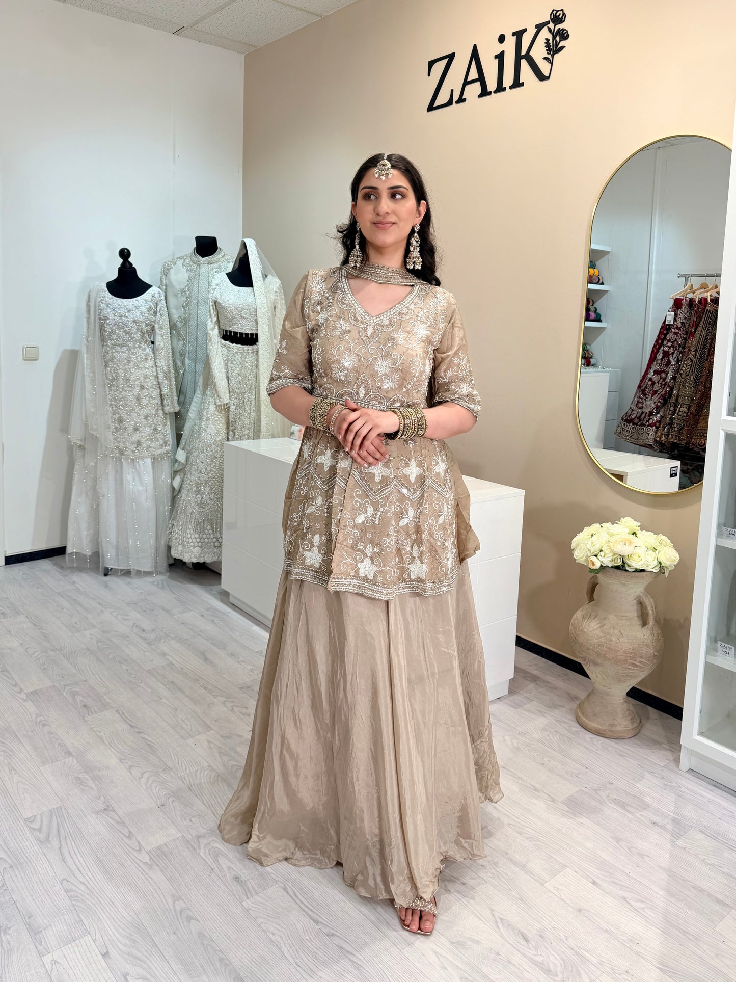 Embellished Tissue Silk Lehenga - Designer Dupatta 10
