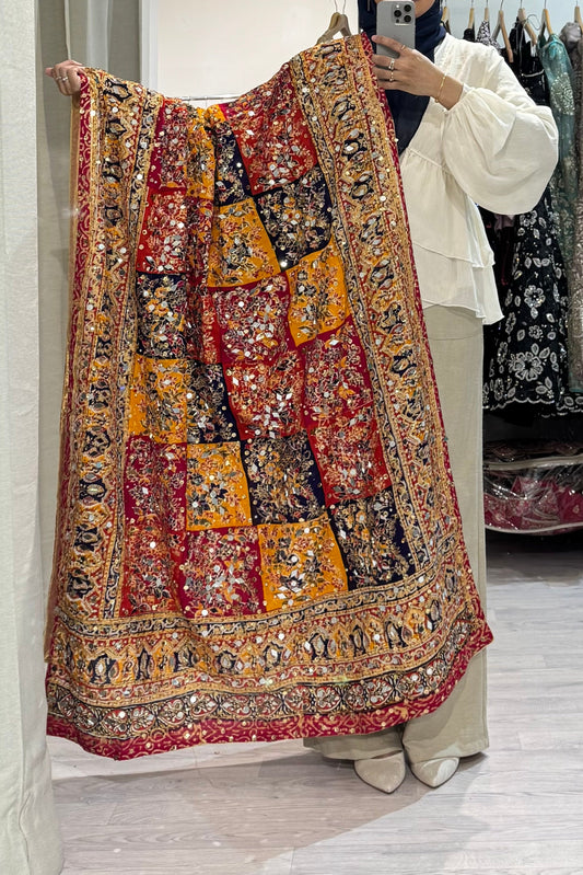 Mirror work Dupatta Multi 1