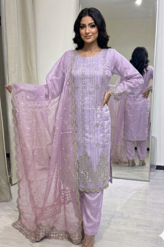 Sheesha Silk – Eid Collection- Lavender