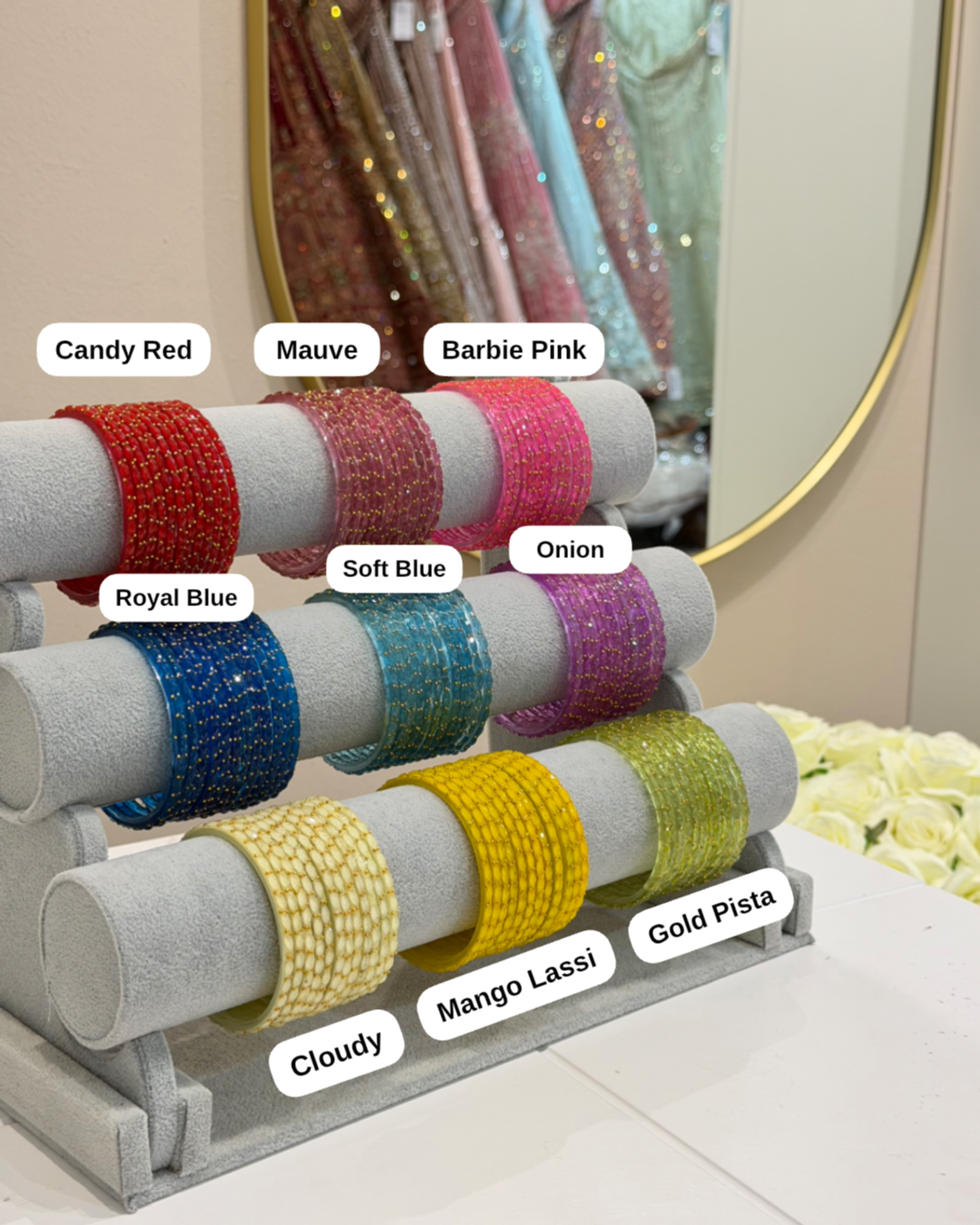 Glas Bangles Set (11-Teilig) Colourful