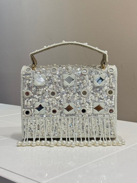 Pearl White/Gold Bag