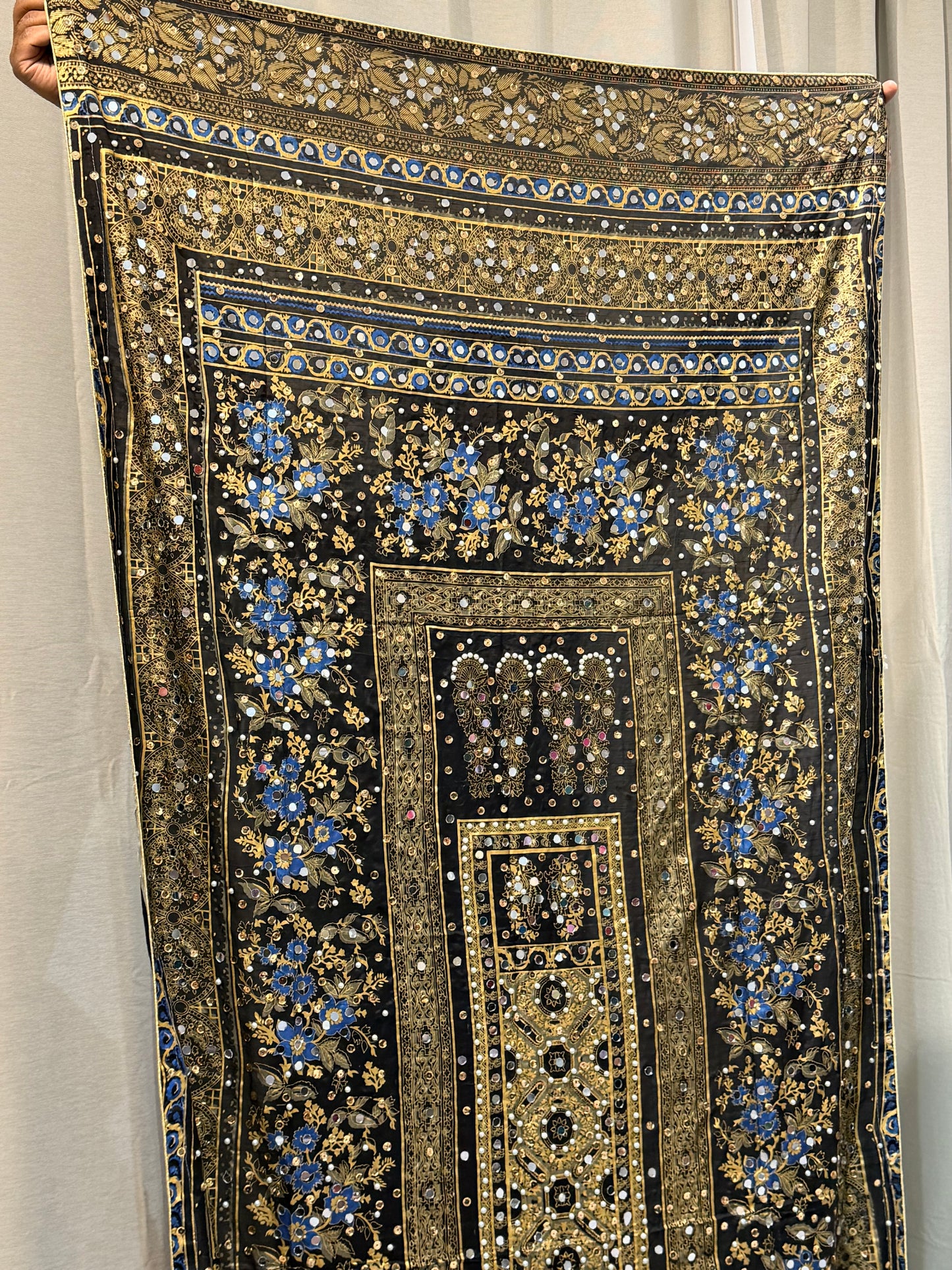 Mirror work Dupatta Black