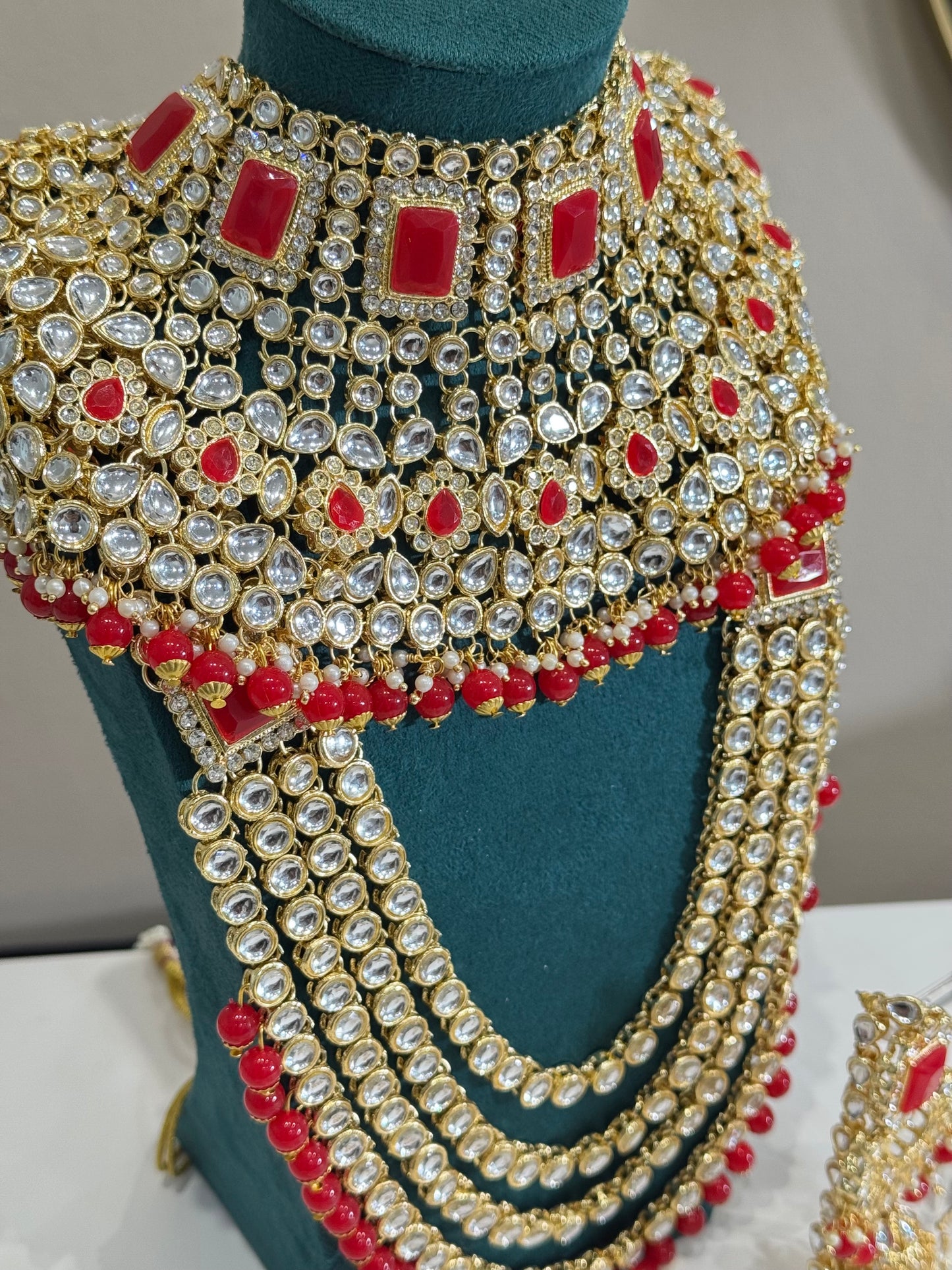 Red / Gold Bridal Jewellery Set