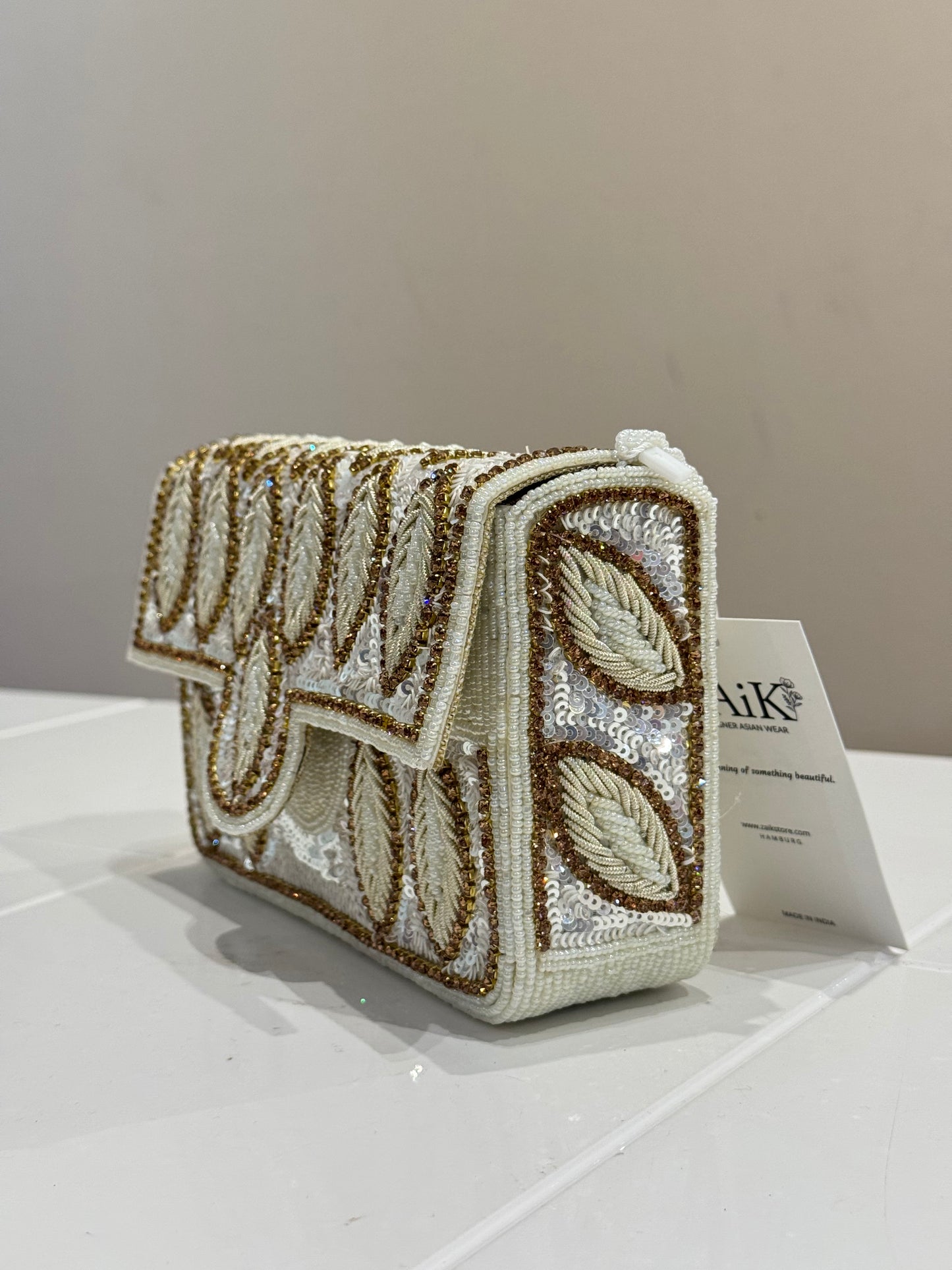 Gold/ White Pearl Bag