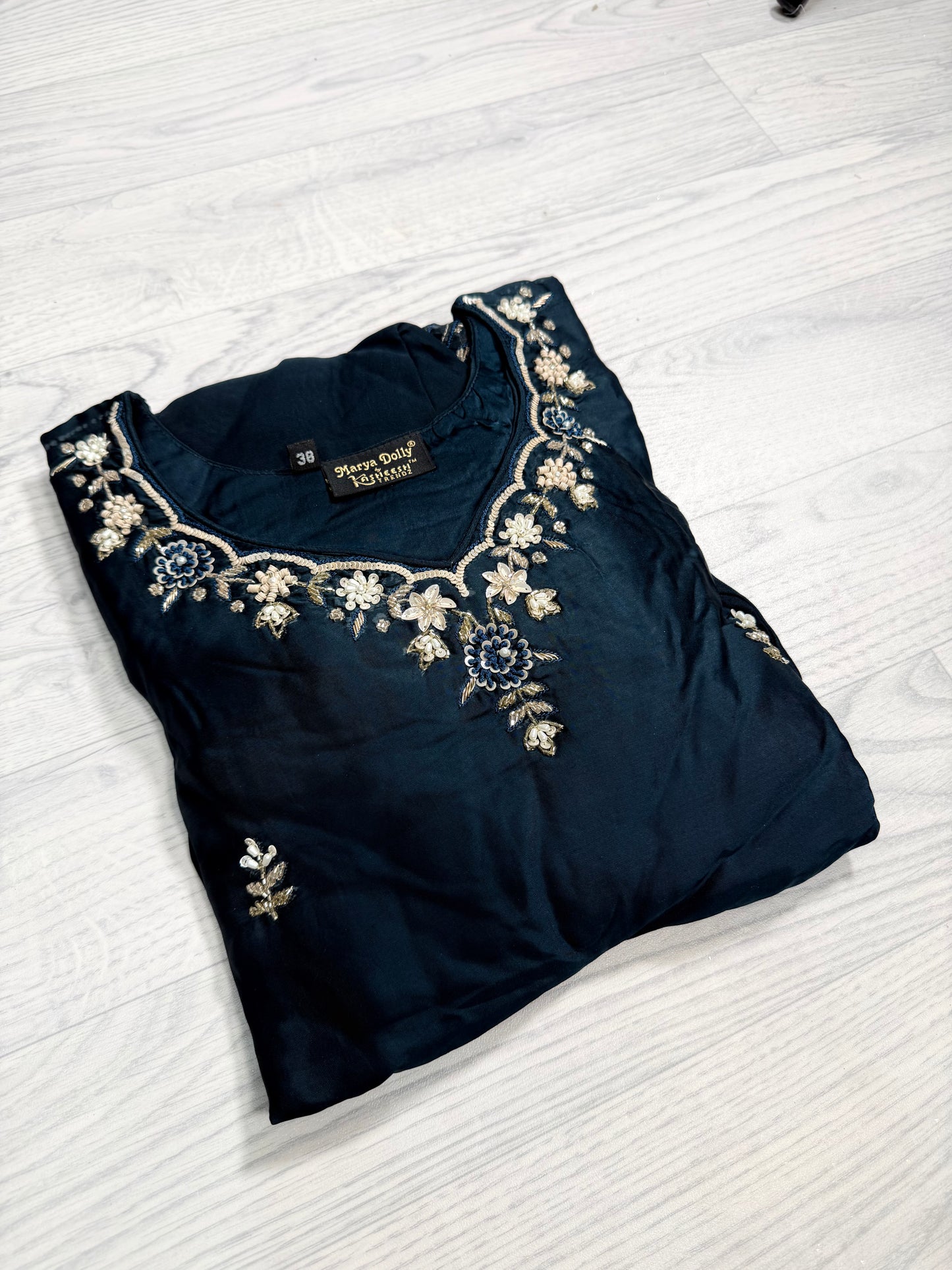 Embellished Silk Suit 7