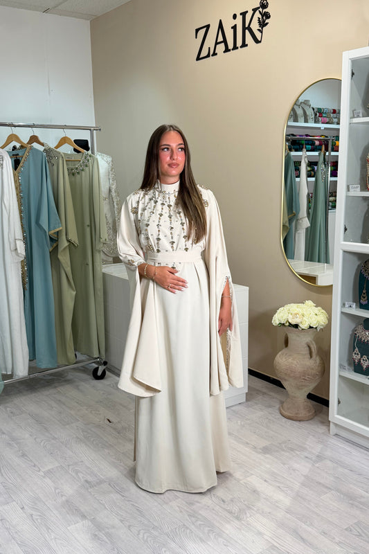 Creme Kaftan + Strass