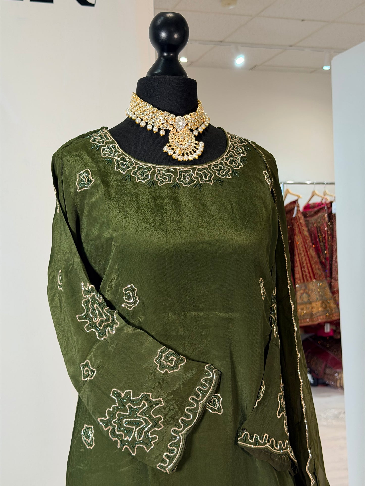Embellished Silk Suit 6