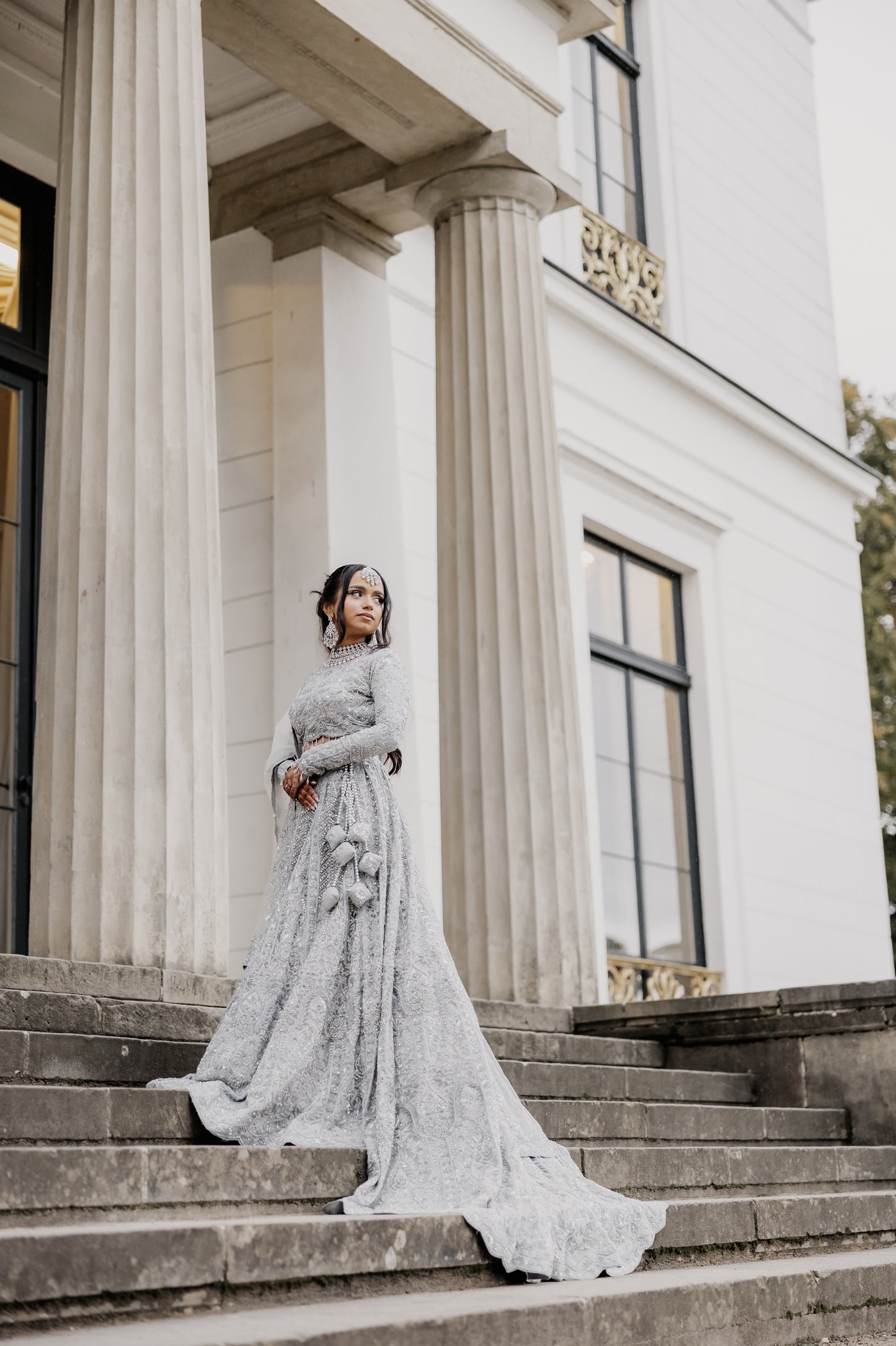 Grey / Silver Bridal Lehenga