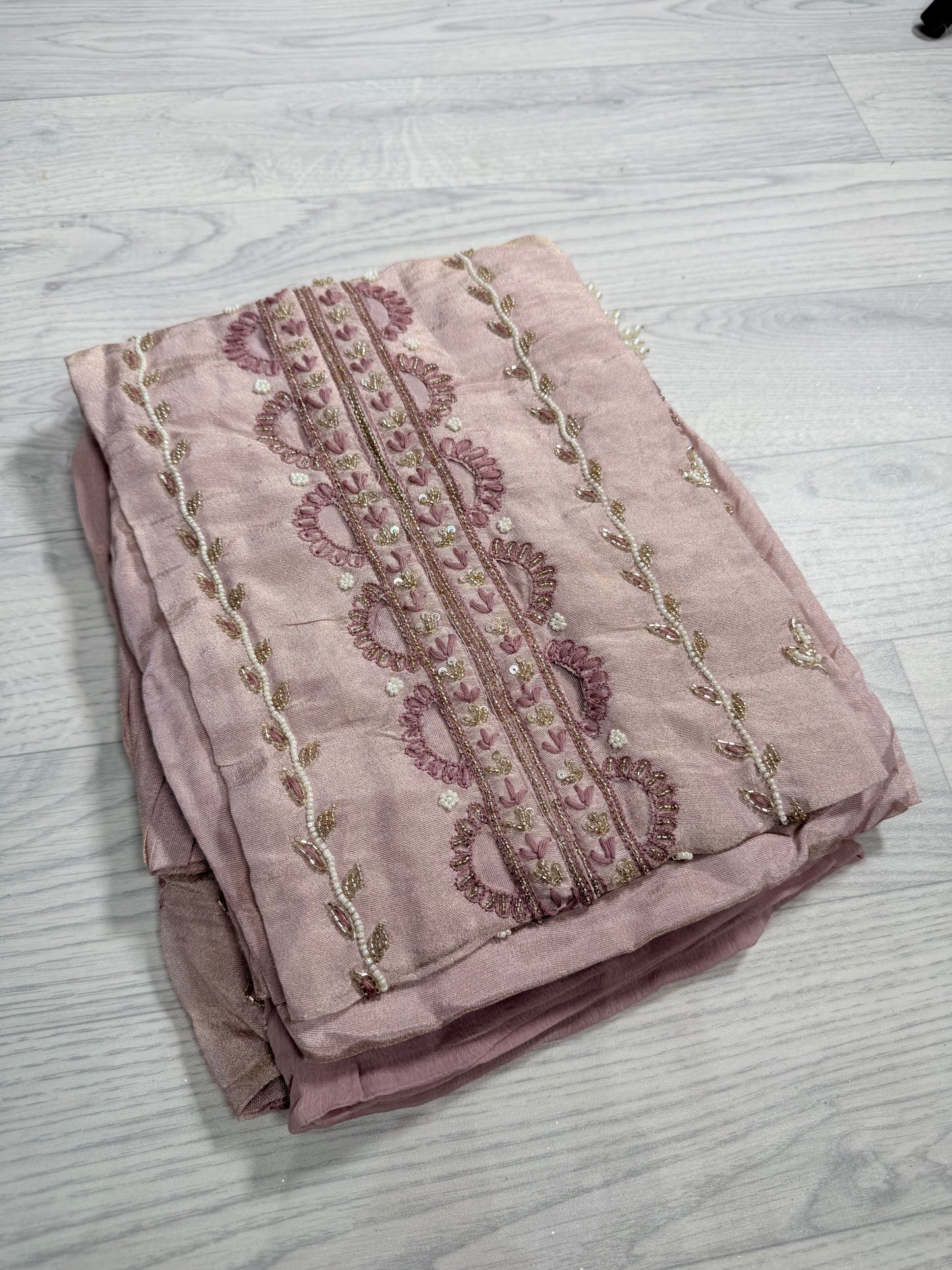 Cutout Design Tissue Silk Sharara 11