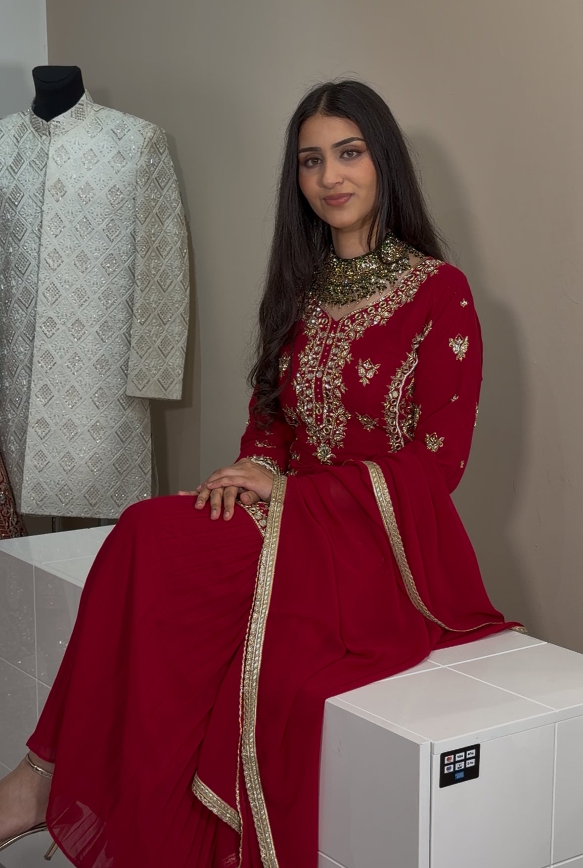 Hot Pink Elegance – Heavy Georgette Embroidery and Handwork  Sharara