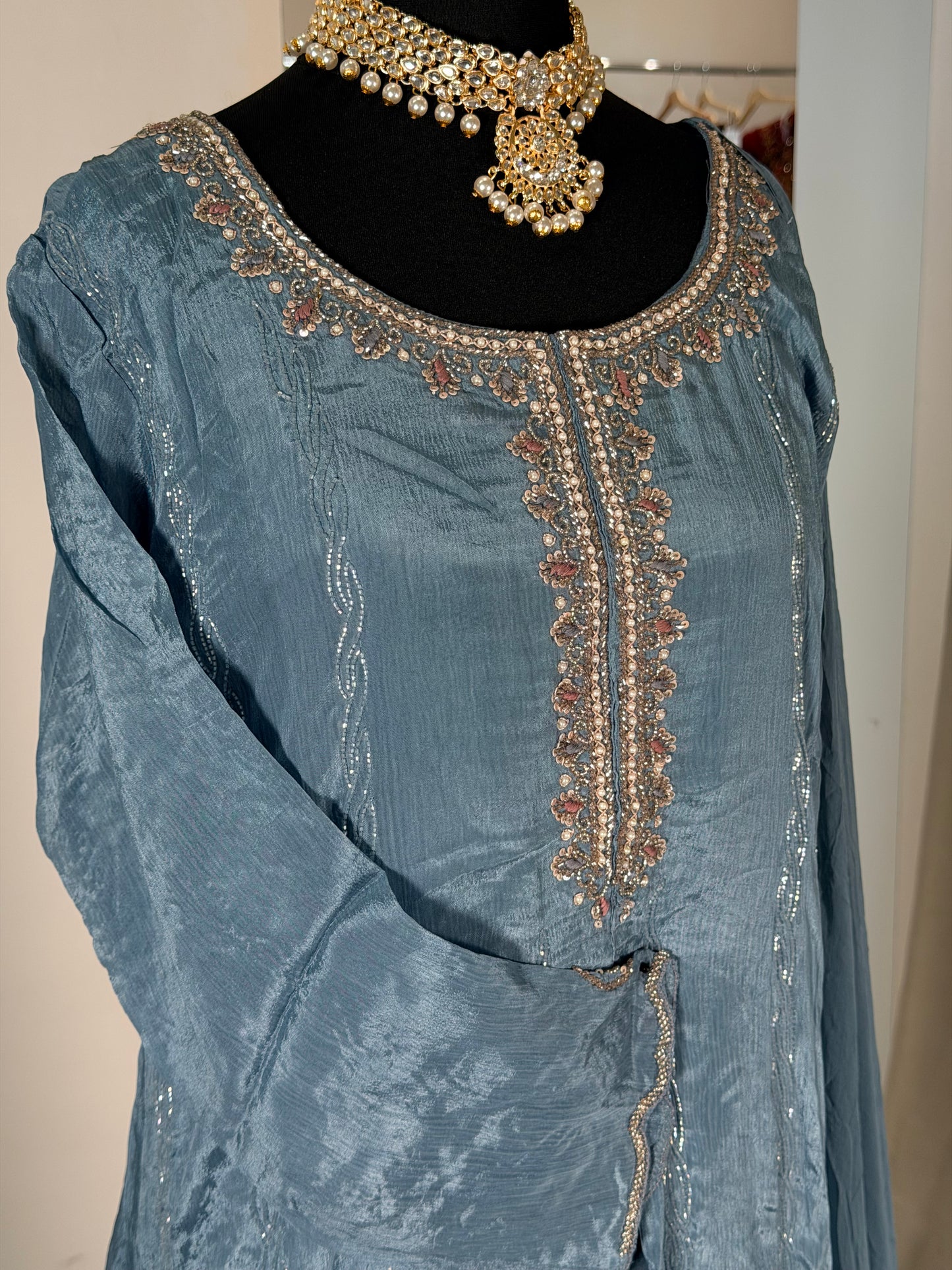 Tissue Silk Pleated Sharara 18