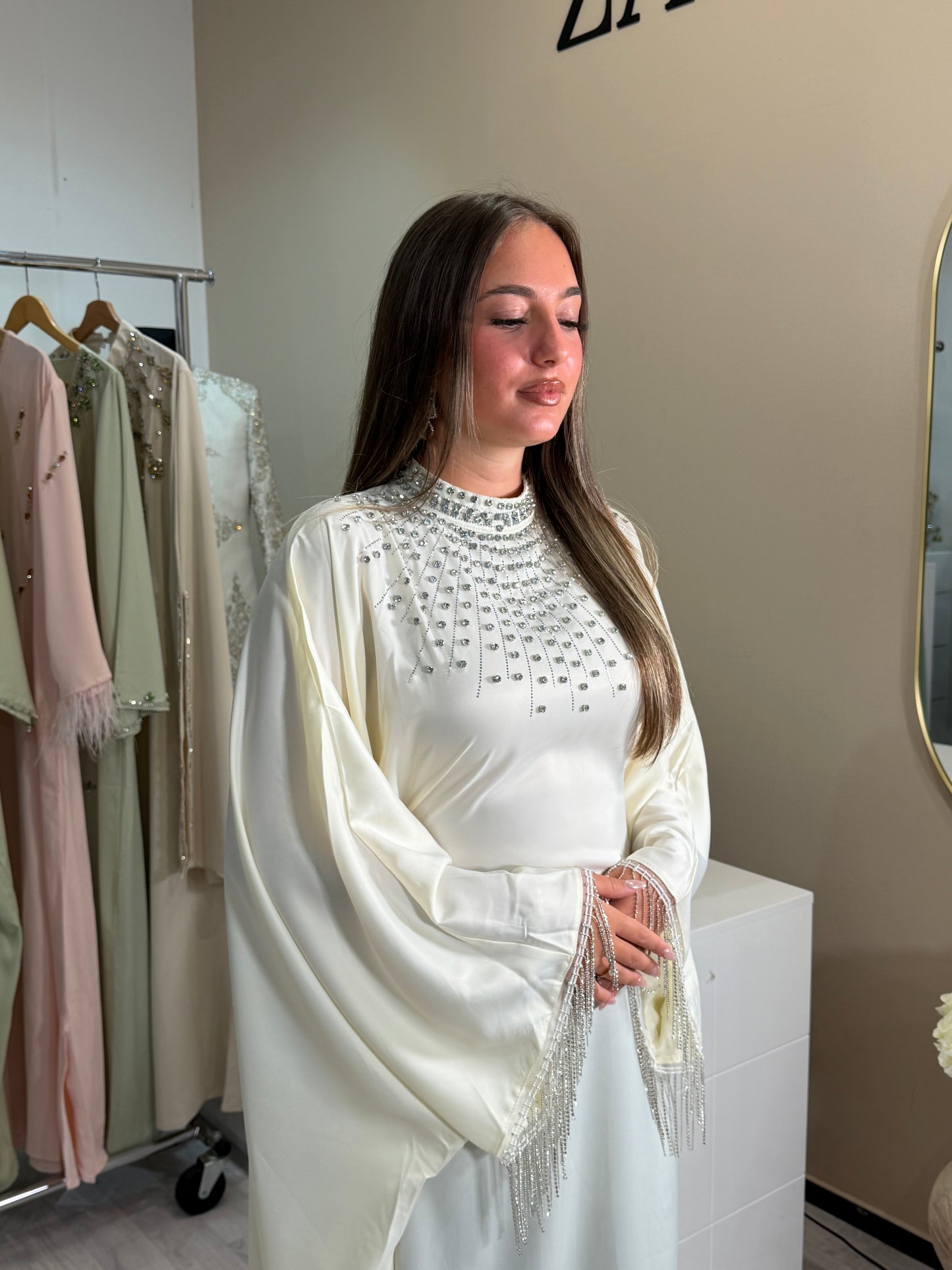 Off White Kaftan + Strass