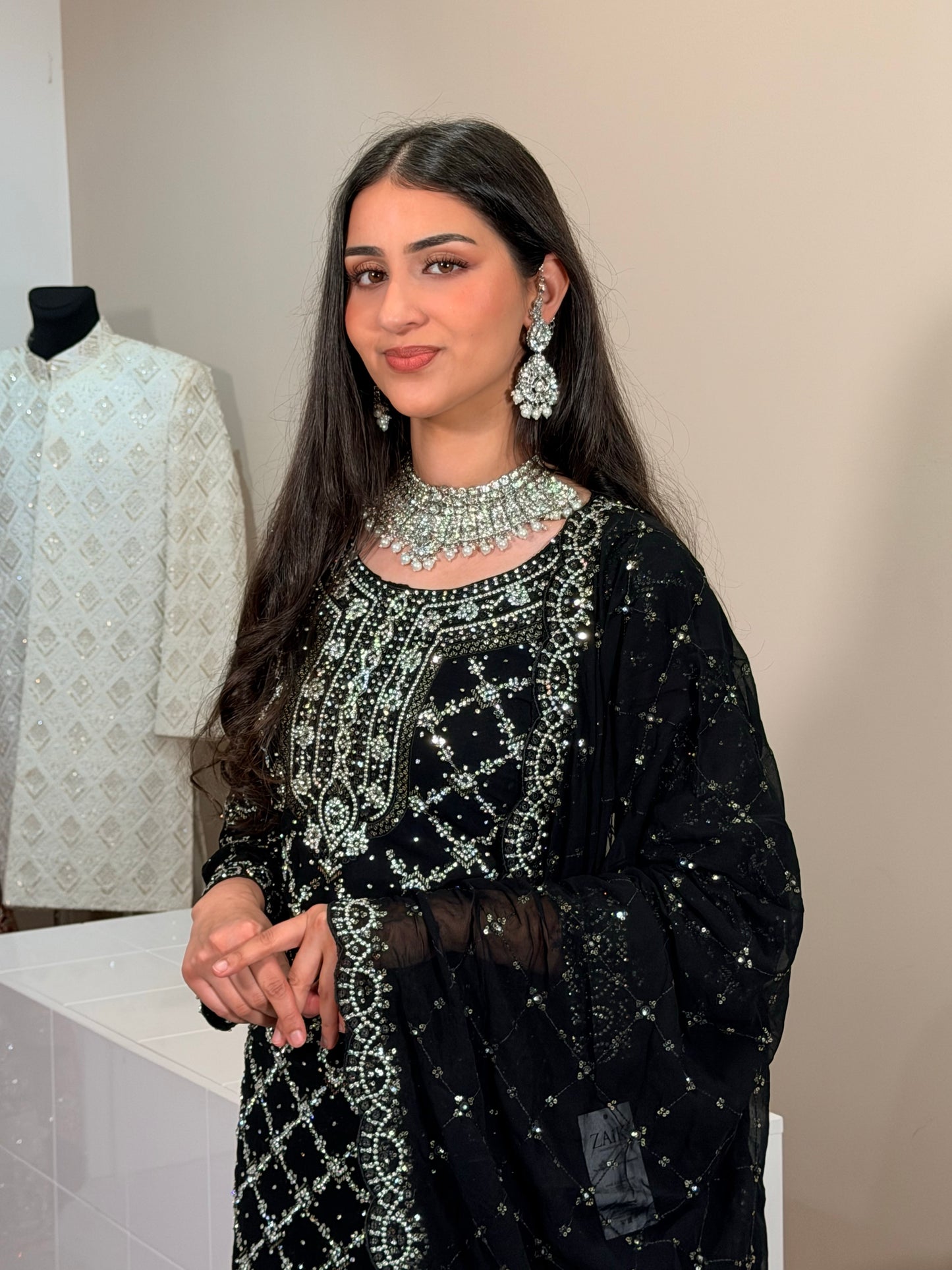Black Sharara Suit