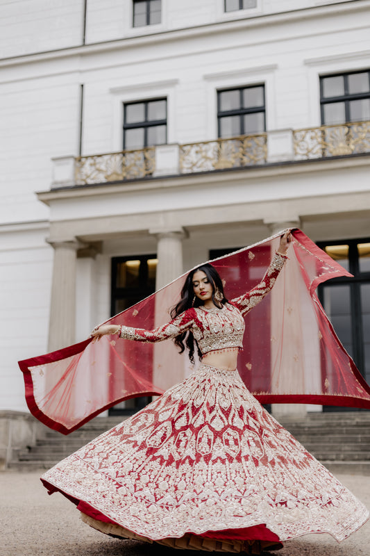 Red / Gold Bridal Lehenga