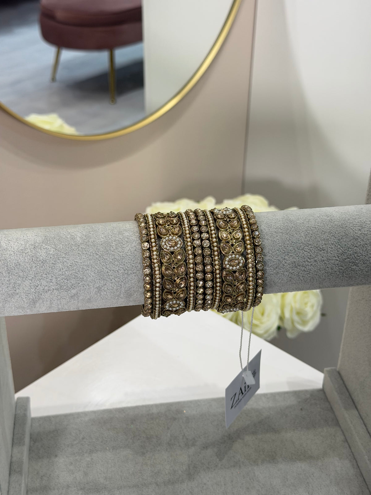 Gold Metal Bangles- 10 teilig - D14