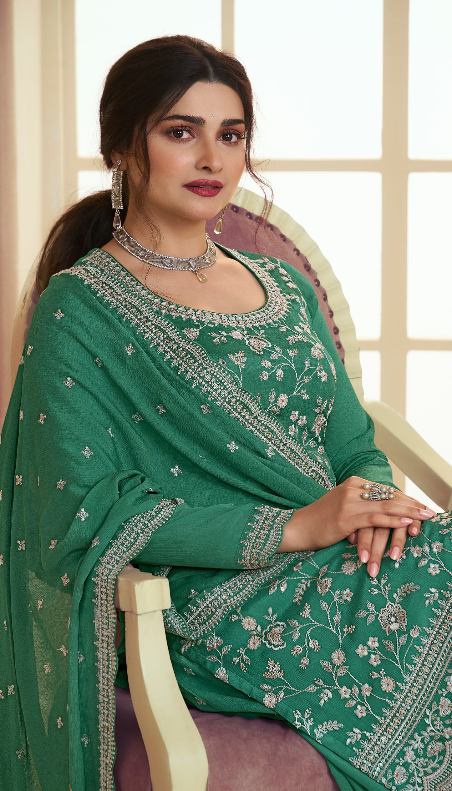 IND Green Sharara Suit 155