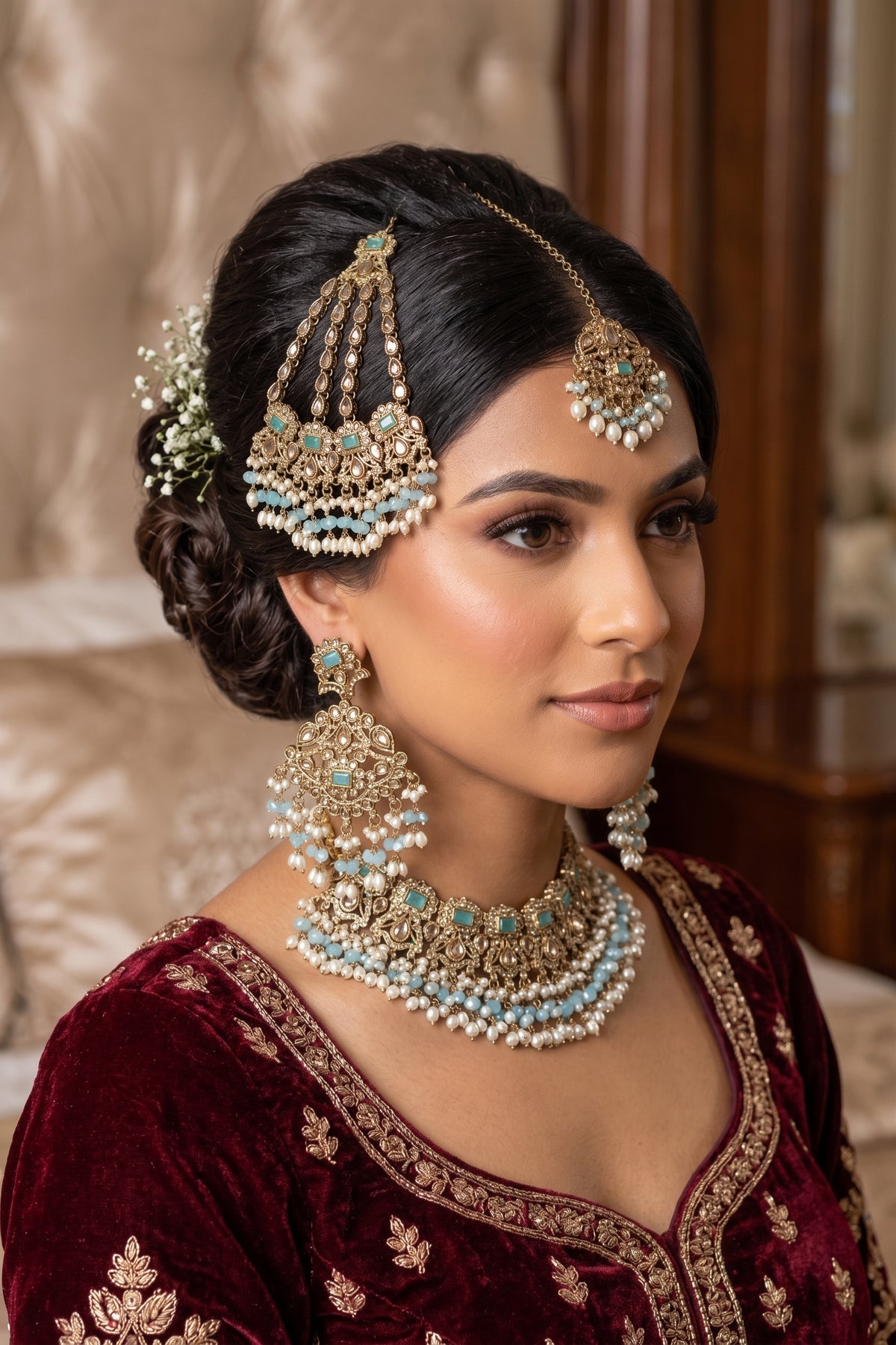 Blue/Gold Jewellery Set