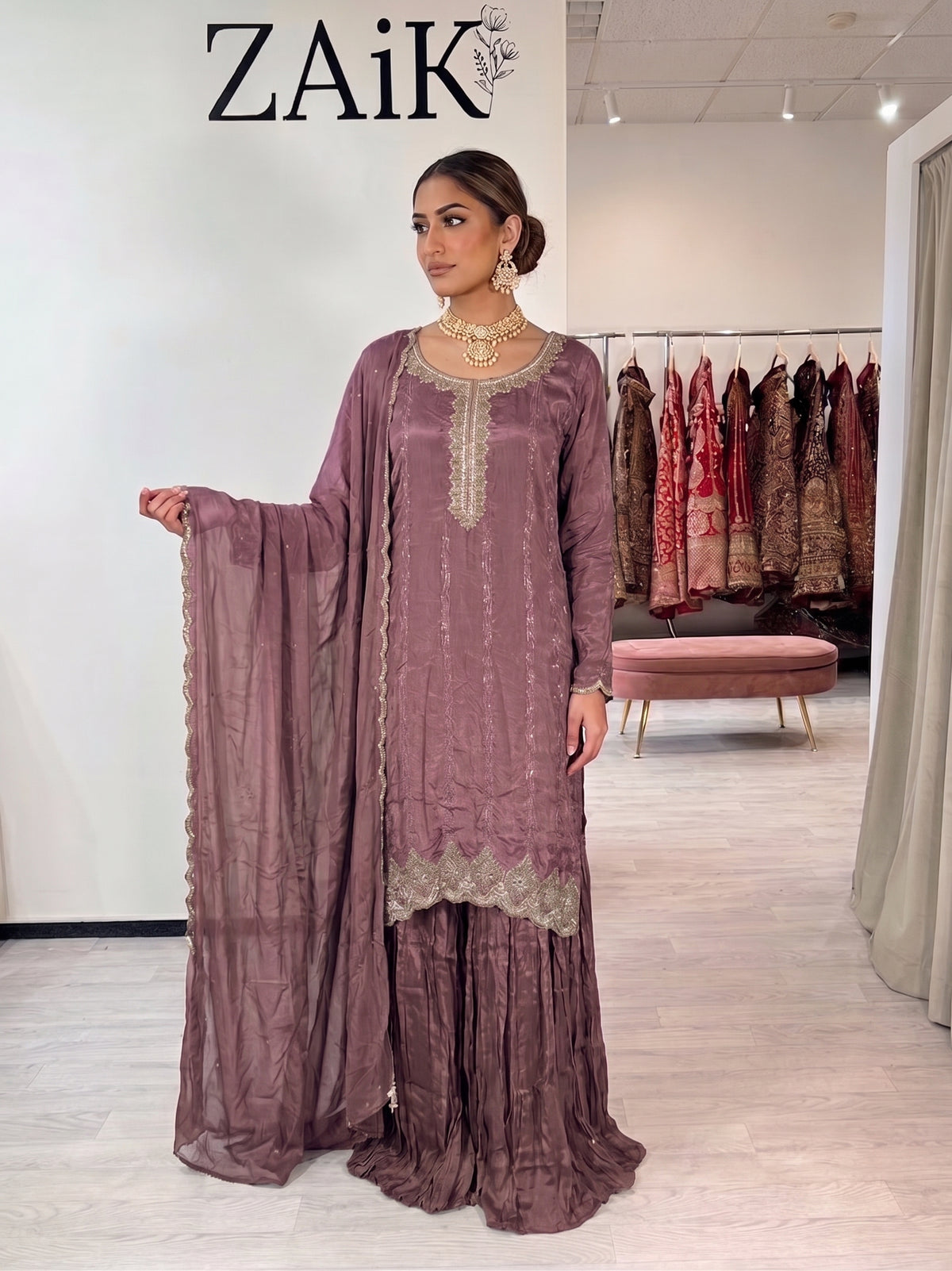Tissue Silk Pleated Sharara 18
