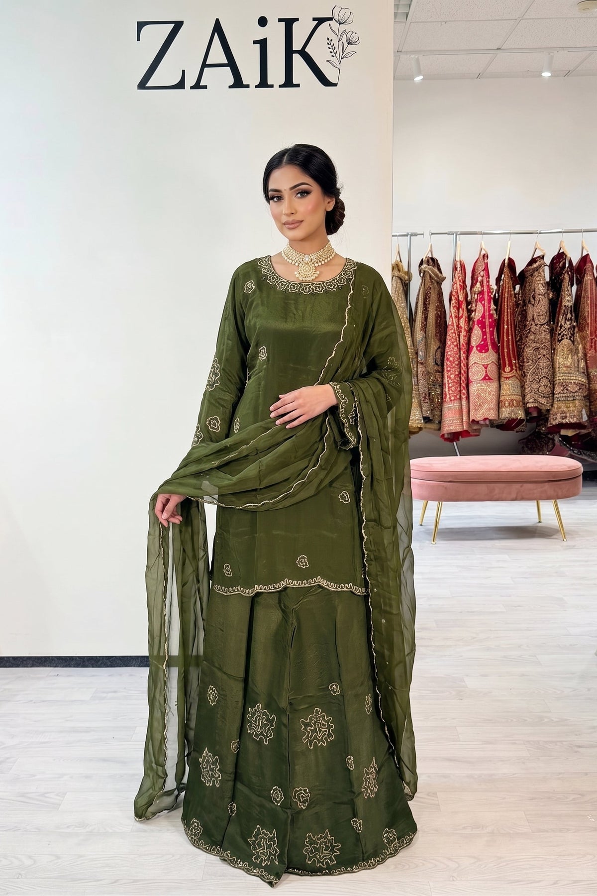 Embellished Silk Suit 6