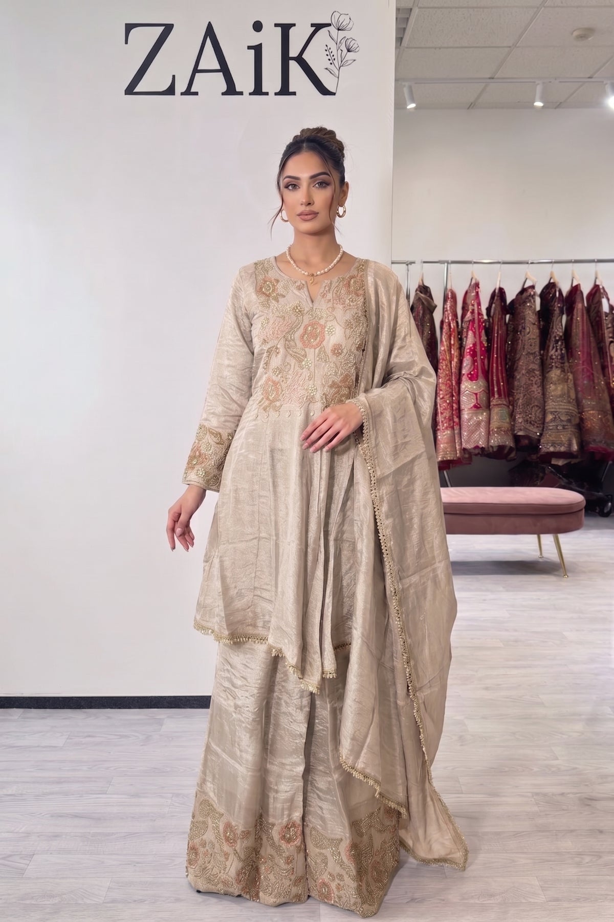 Tissue Silk Sharara Suit 9