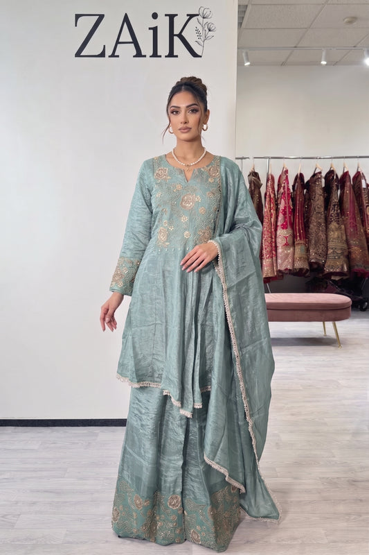 Tissue Silk Sharara Suit 9