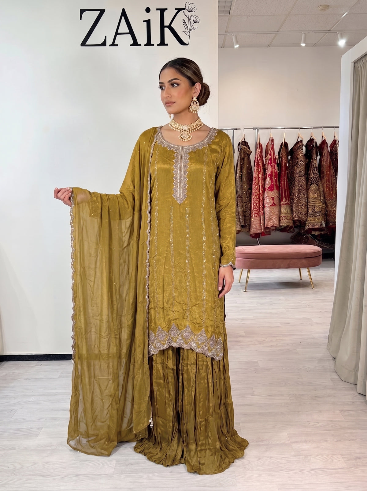 Tissue Silk Pleated Sharara 18