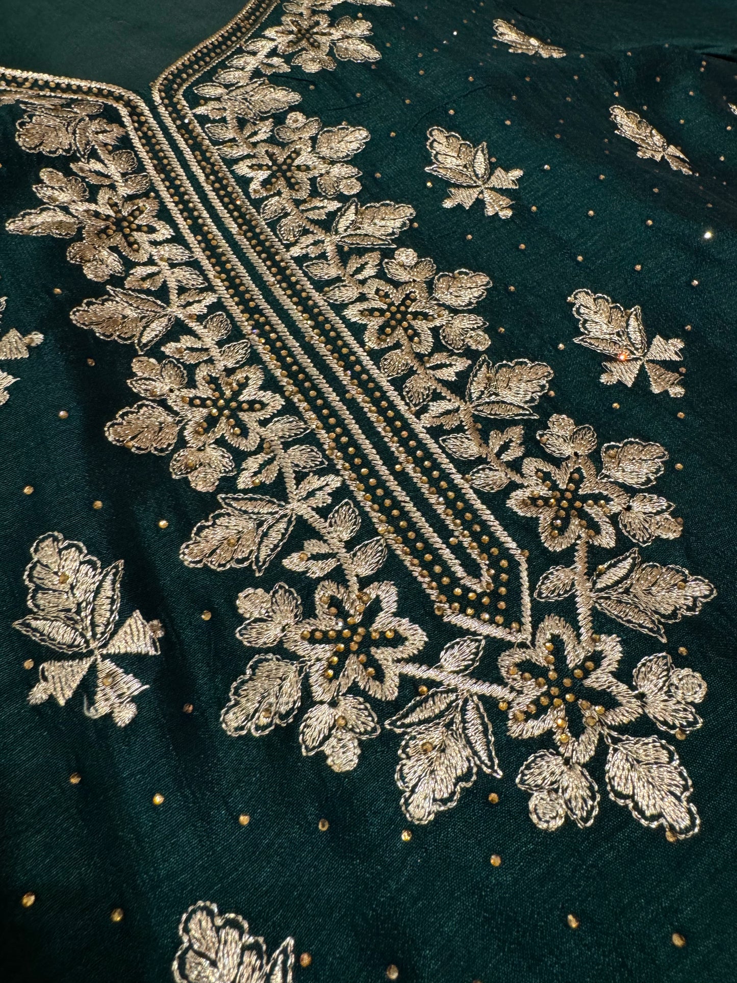 IND Green Embroidered Suit 175