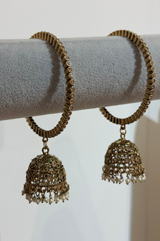 Antik-Gold Jhumka Bangles