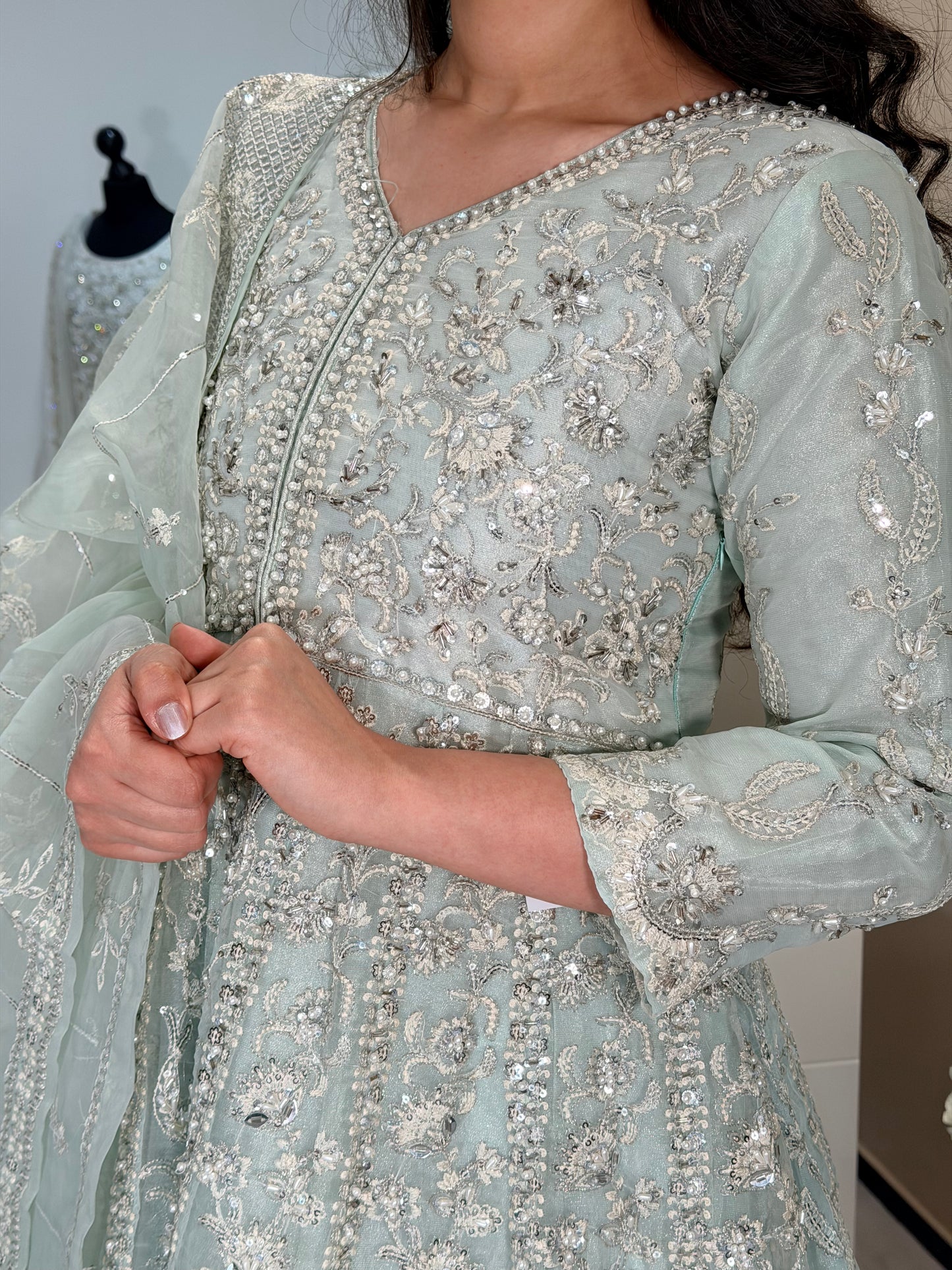 Maxikleid - Mint - Openfront