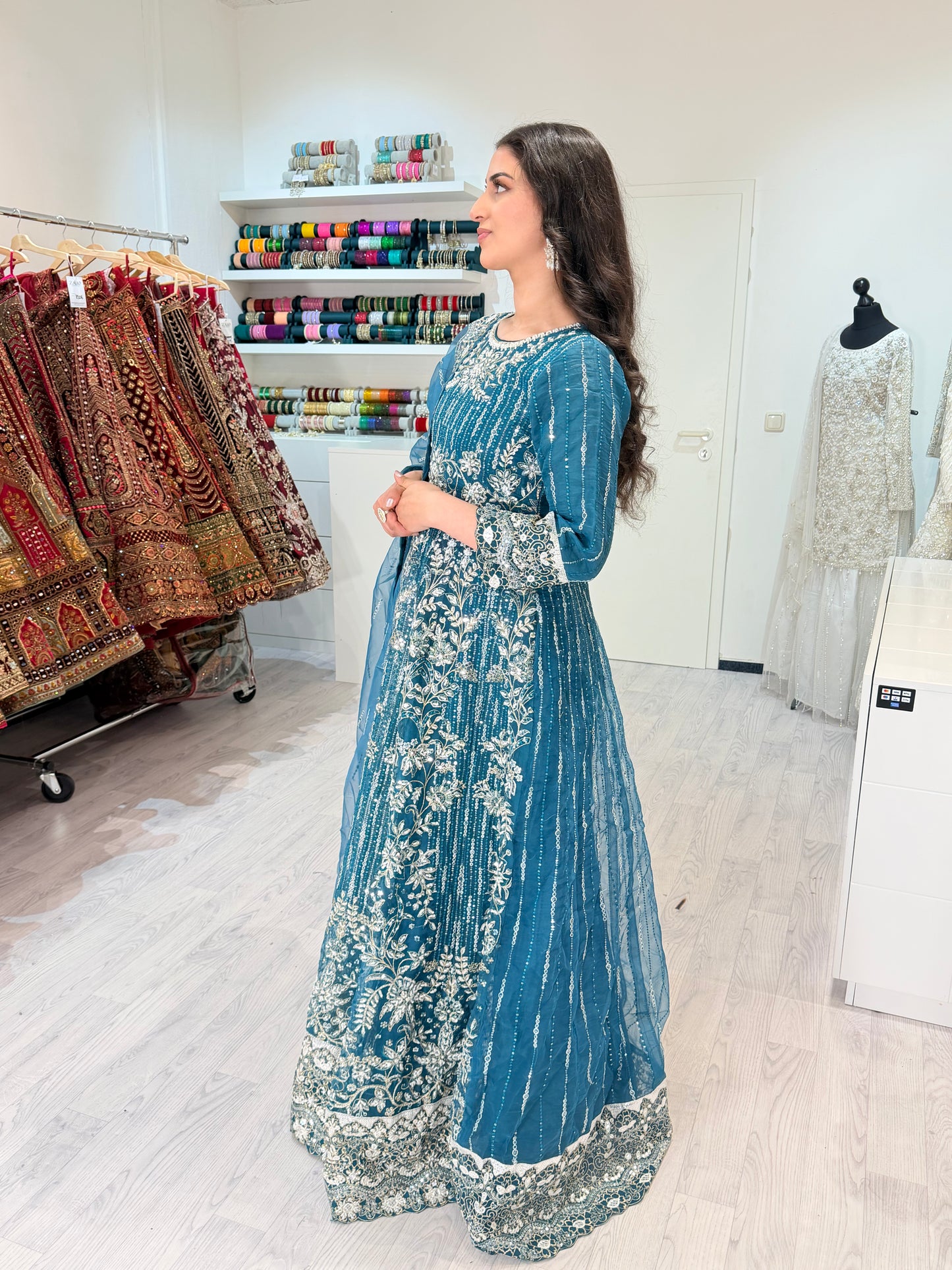 Maxikleid - Teal -