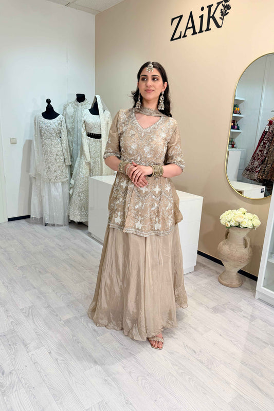 Embellished Tissue Silk Lehenga - Designer Dupatta 10