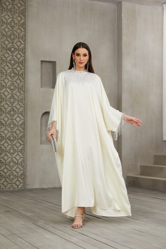 Off White Kaftan + Strass