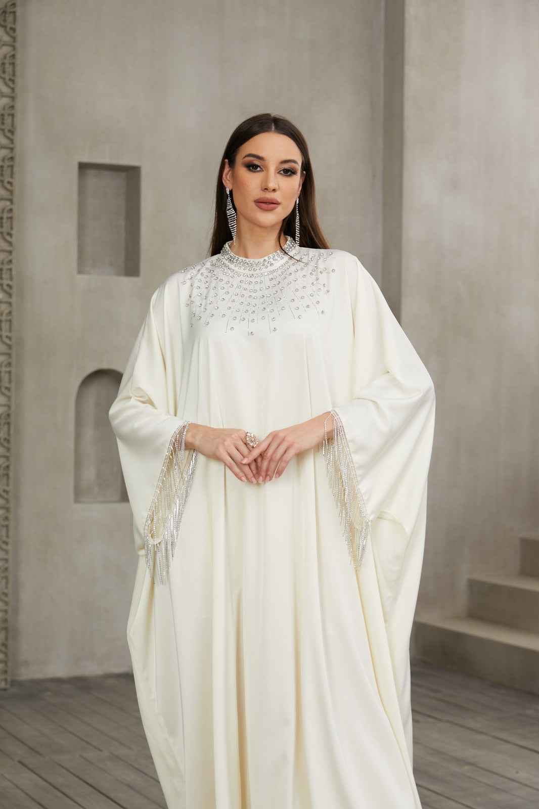 Off White Kaftan + Strass