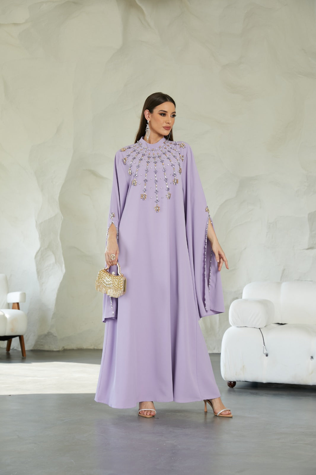 Lavender Kaftan + Strass