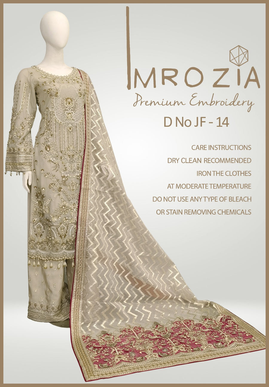 Imrozia Embroidered Net Collection - 14