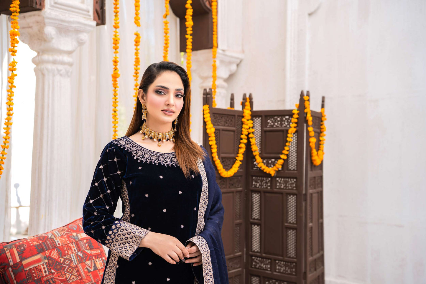 Festlicher Velvet Suit – Luxuriöser 3-teilig- Midnight Navy