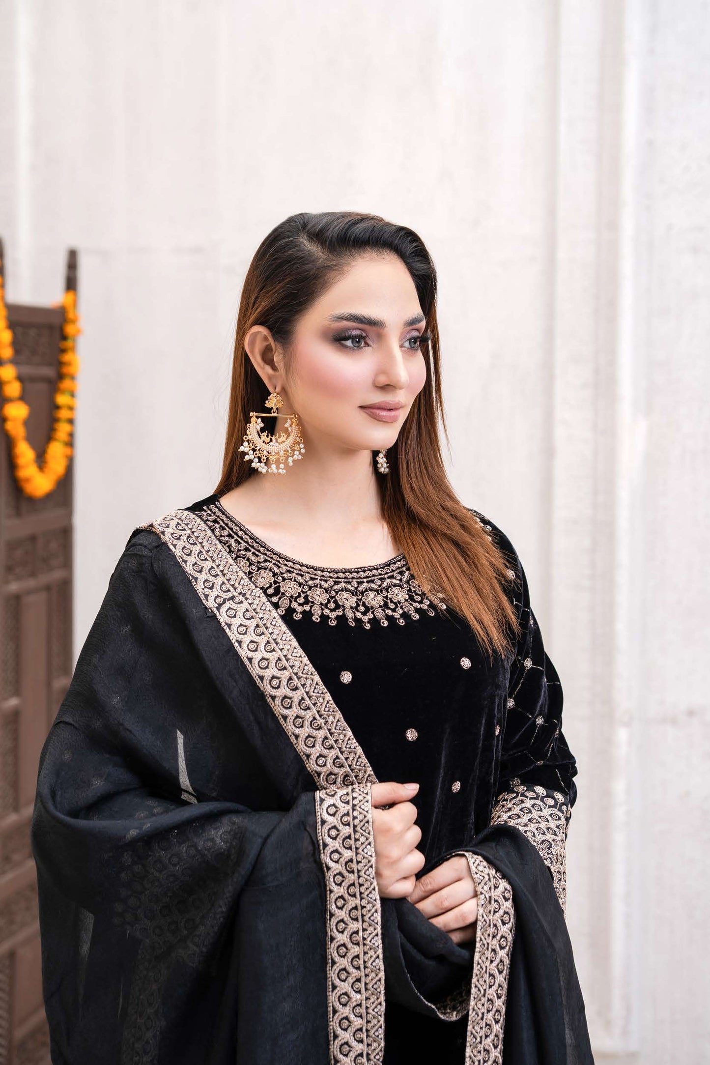 Festlicher Velvet Suit – Luxuriöser 3-teilig- Schwarz