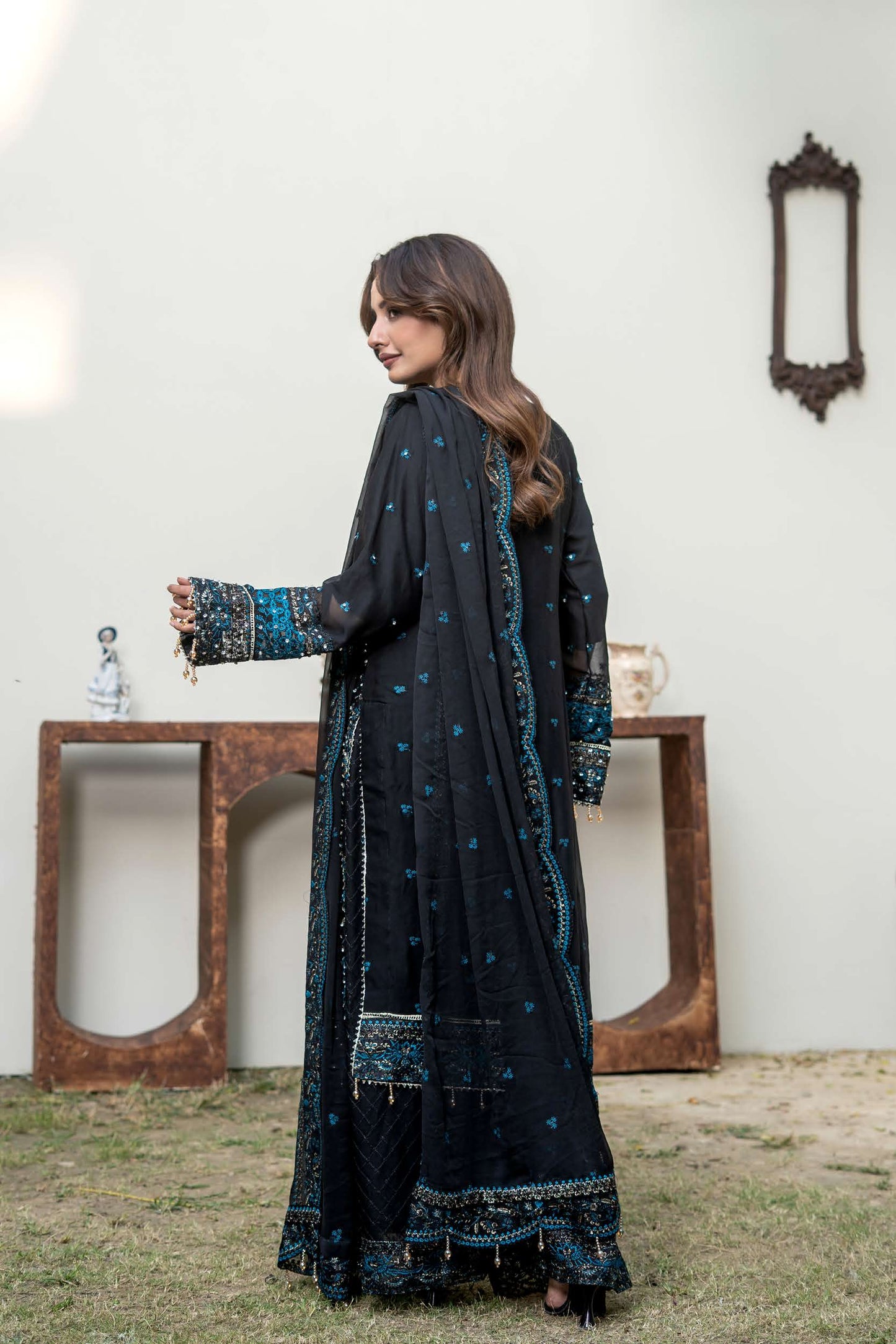 Chiffon Lux by RANGZ - Schwarz/Blau