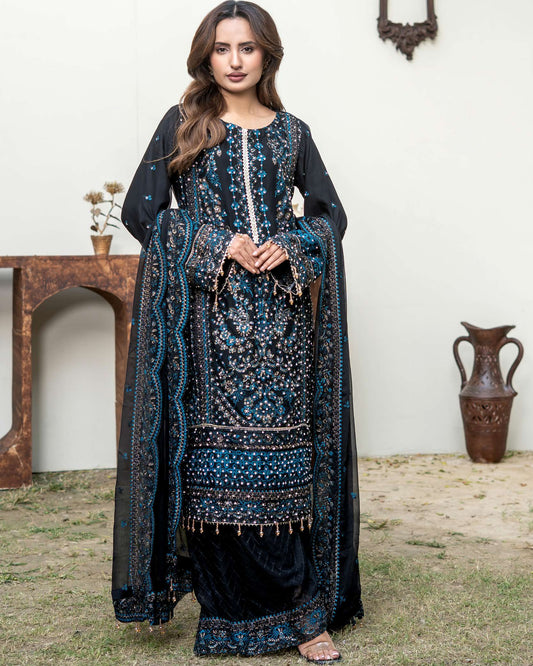 Chiffon Lux by RANGZ - Schwarz/Blau