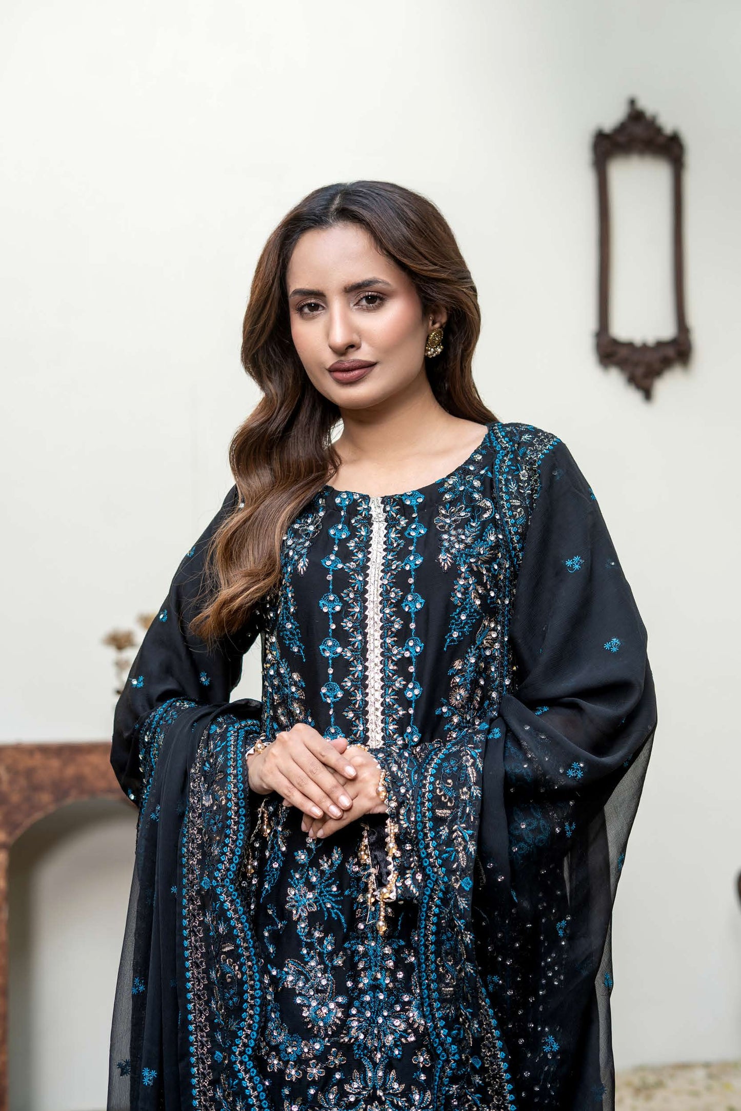 Chiffon Lux by RANGZ - Schwarz/Blau