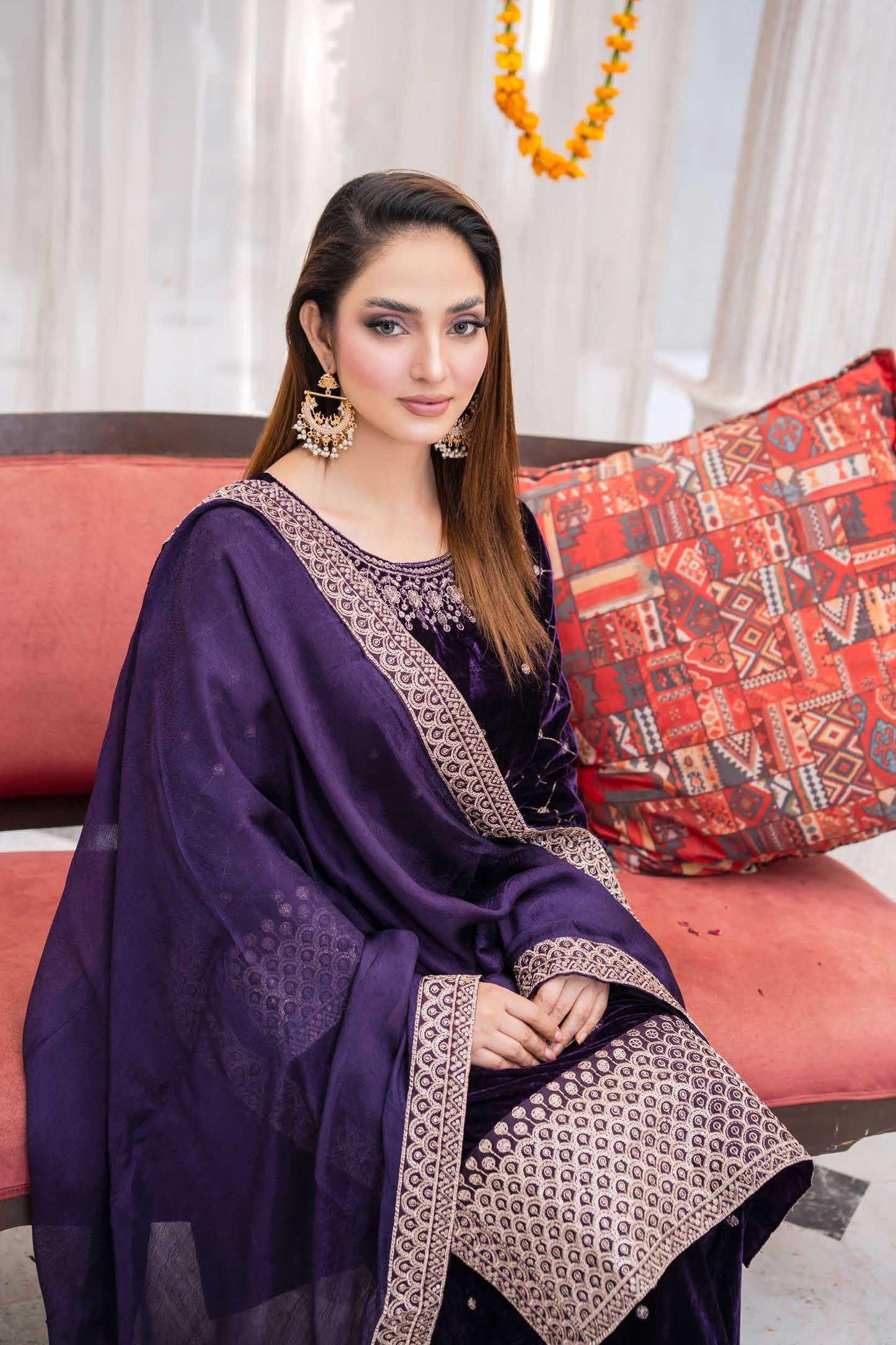 Festlicher Velvet Suit – Luxuriöser 3-teilig- Violett