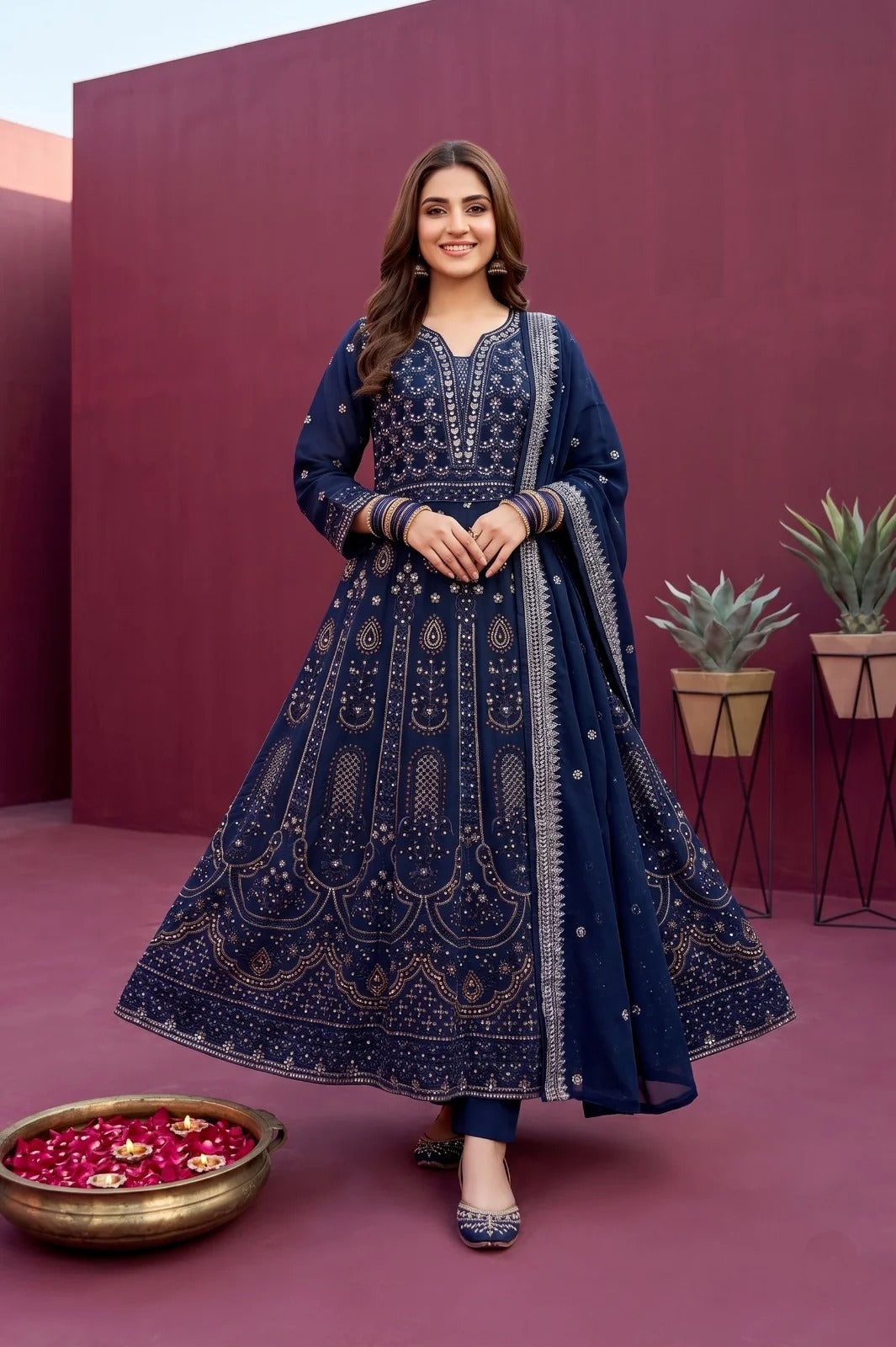 Embroidered Anarkali by Rangz - 2
