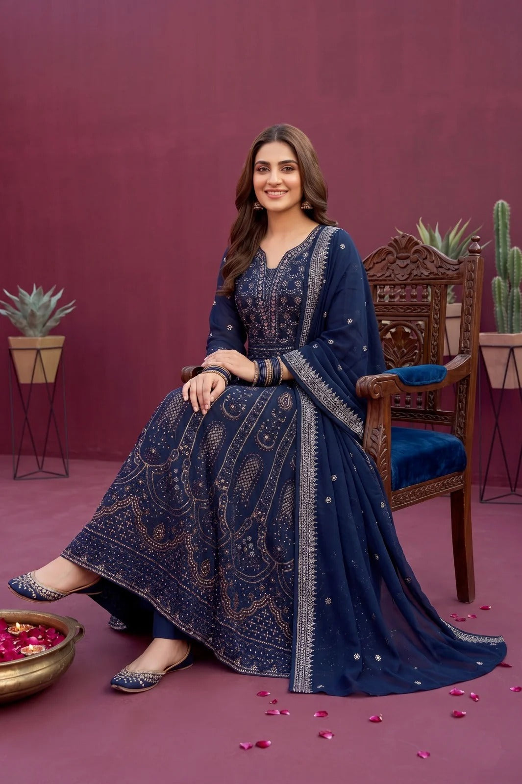 Embroidered Anarkali by Rangz - 2