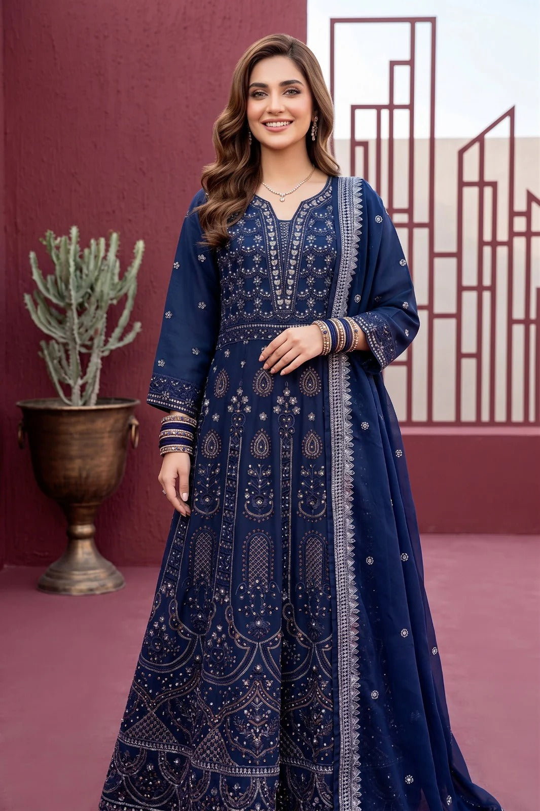 Embroidered Anarkali by Rangz - 2