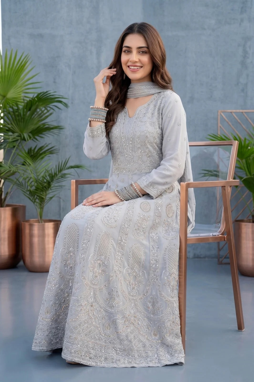 Embroidered Anarkali by Rangz - 2