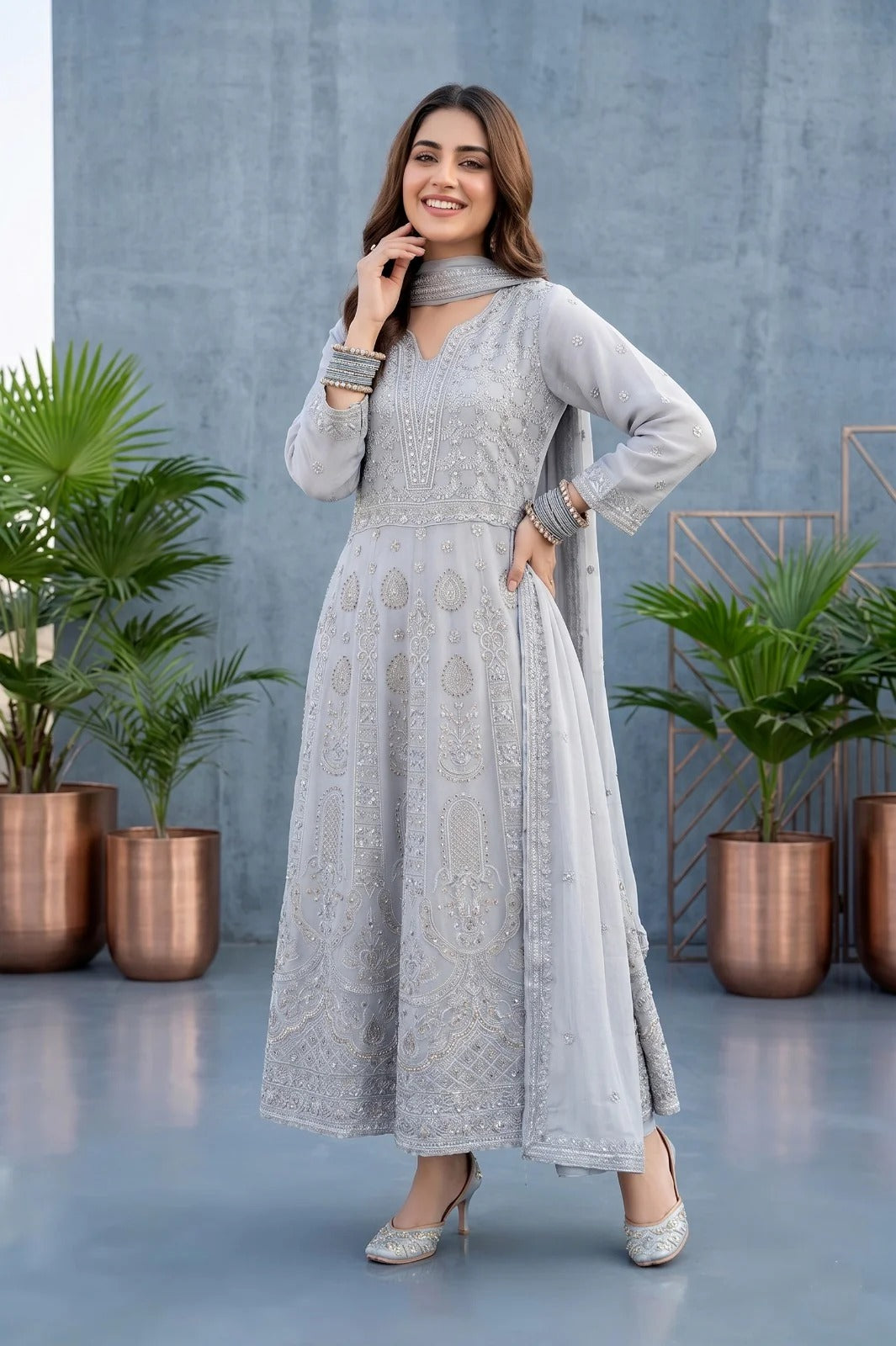 Embroidered Anarkali by Rangz - 2