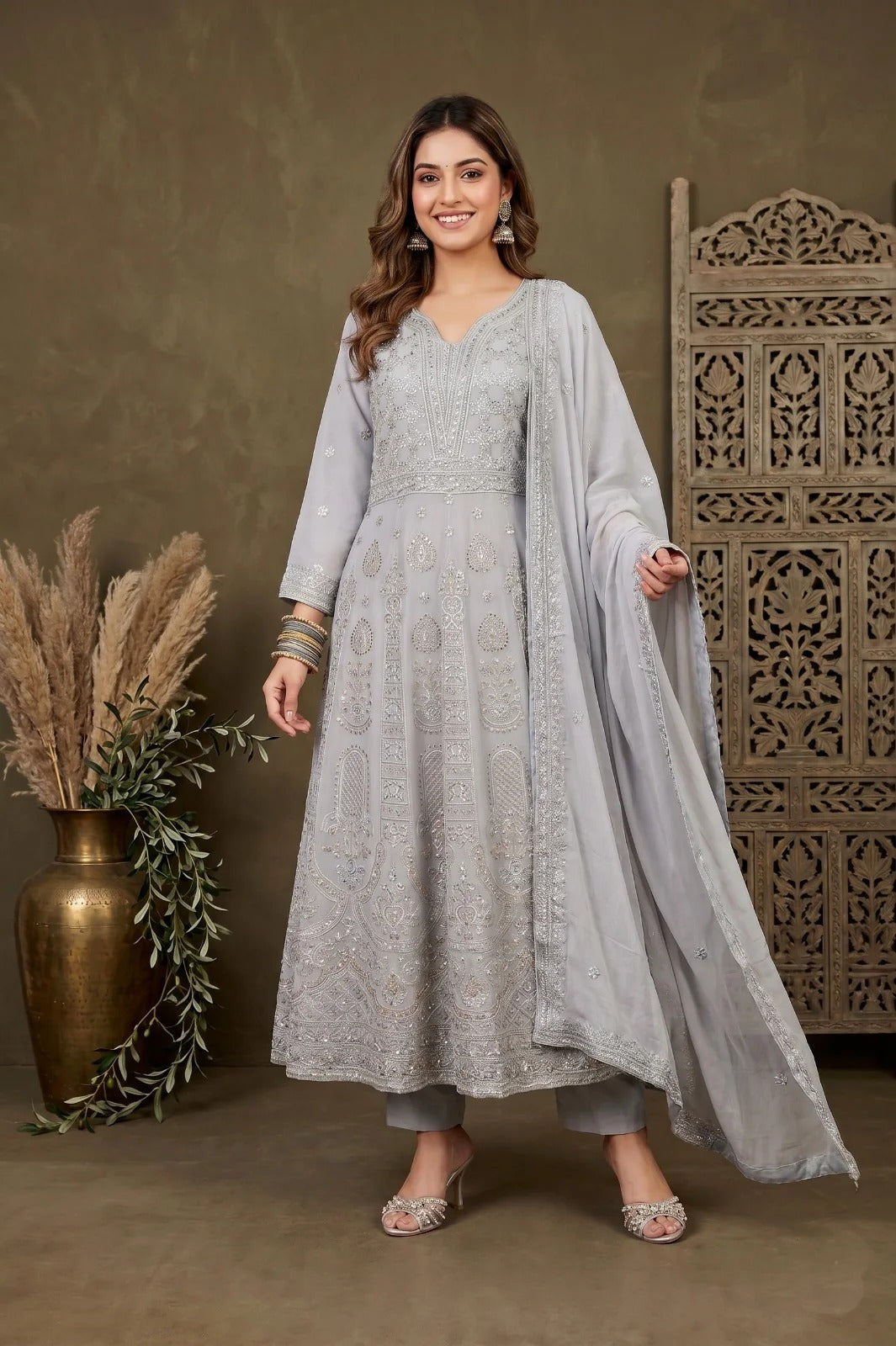 Embroidered Anarkali by Rangz - 2