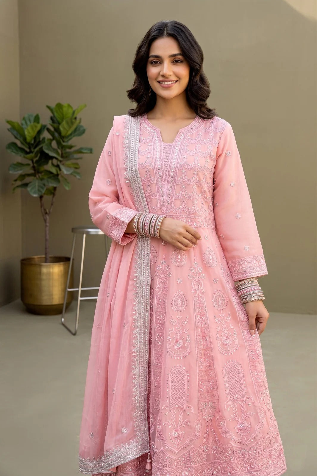 Embroidered Anarkali by Rangz - 2