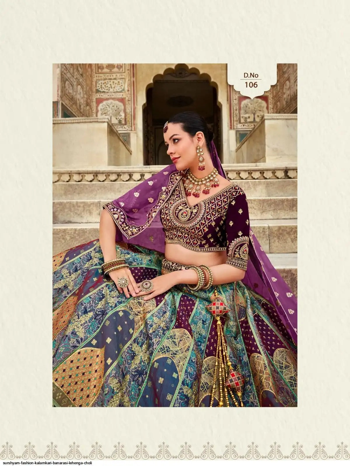 Banarasi Silk Multi Color Lehenga Choli B3