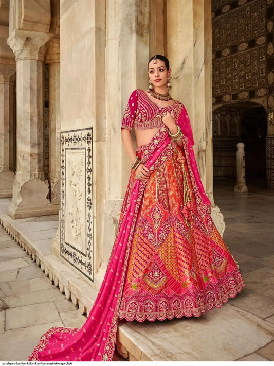 Banarasi Silk Multi Color Lehenga Choli B5